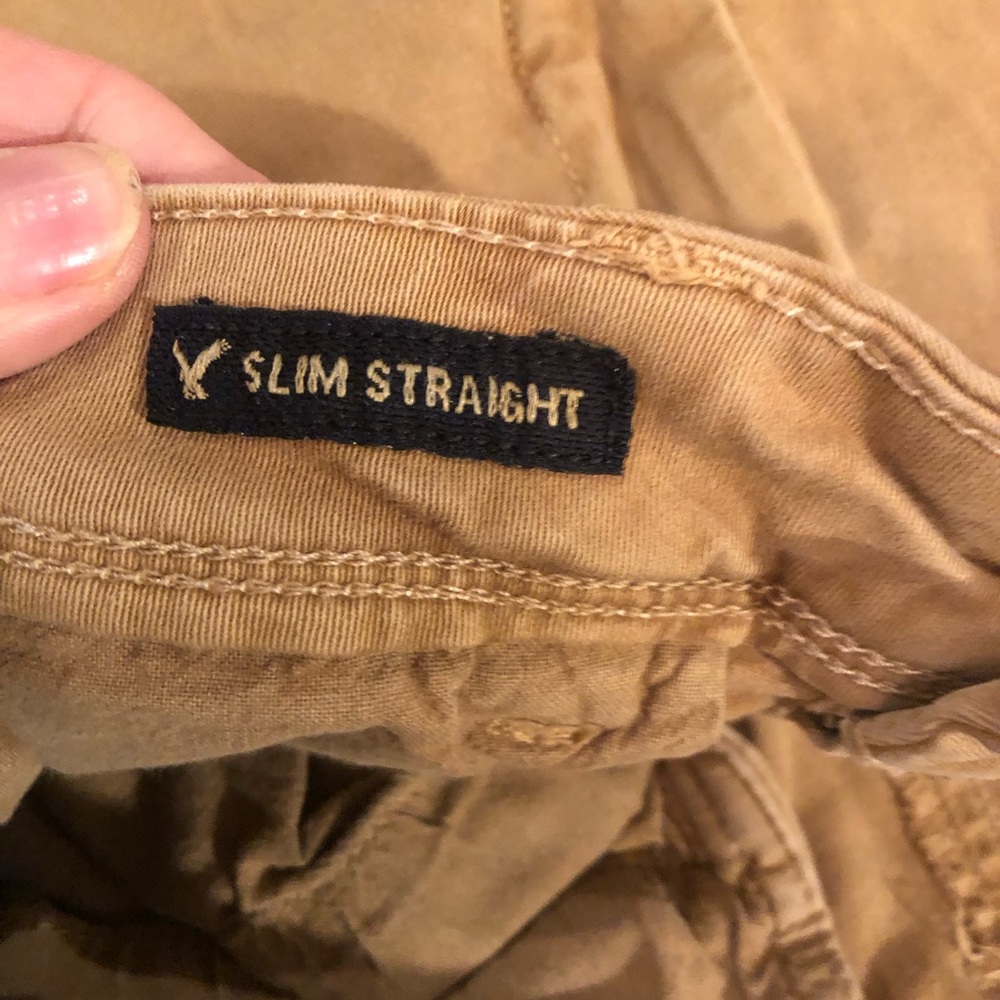 American Eagle Outfitters Men's Chino Pants - Tan - Picture 4 of 7